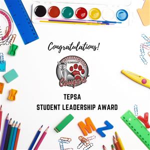 Congratulations Curington Elementary, TEPSA Student Leadership Award 
